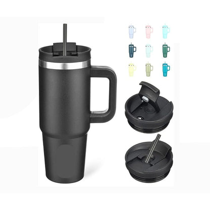 VASO TÉRMICO DE ACERO INOXIDABLE 1.200ML CON ASA Y SORBETE